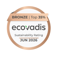 EcoVadis Bronze Medal — Top 35% sustainability rating, June 2026